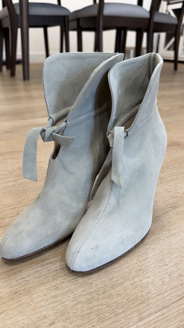 MARYAM NASSIR ZADEH suede ankle boots heels booties 36 Made In Italy 🇮🇹